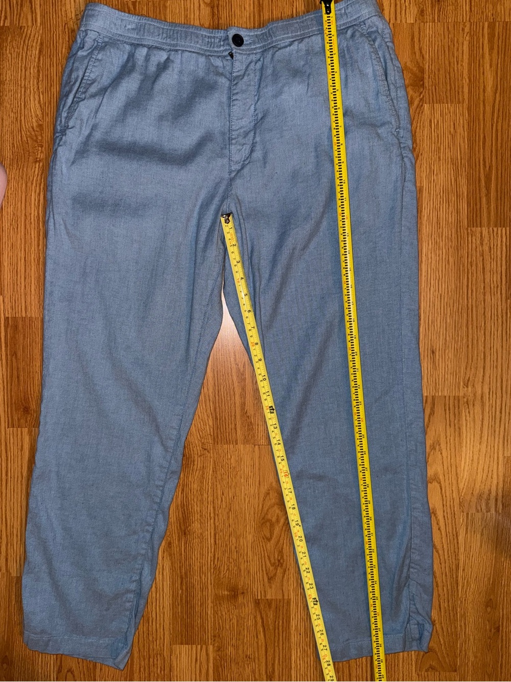 Tommy bahama Light Blue Men's Casual Cotton-Linen Pants XL preppy beach vacay - Picture 3 of 9